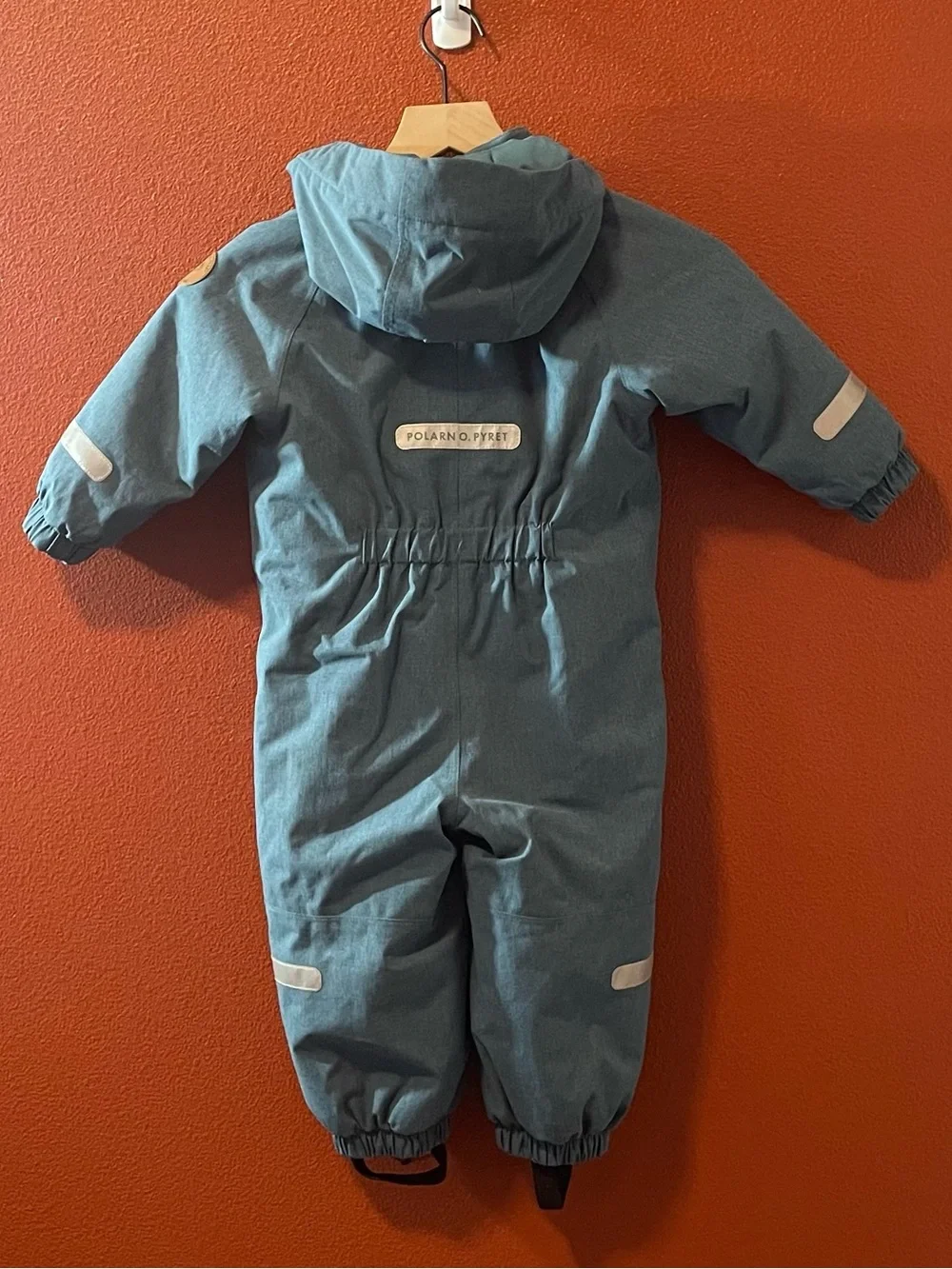 Polarn O. Pyret Boy’s Blue Weather Pro Water Repellent Reflective‎ Snowsuit